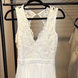 Lulu’s White Lace Bodice Dress